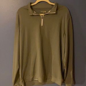 Peter Millar Wicking Quarter Zip Pullover Gray XL